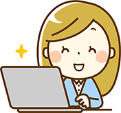 PCが正常に動作し喜ぶ女性